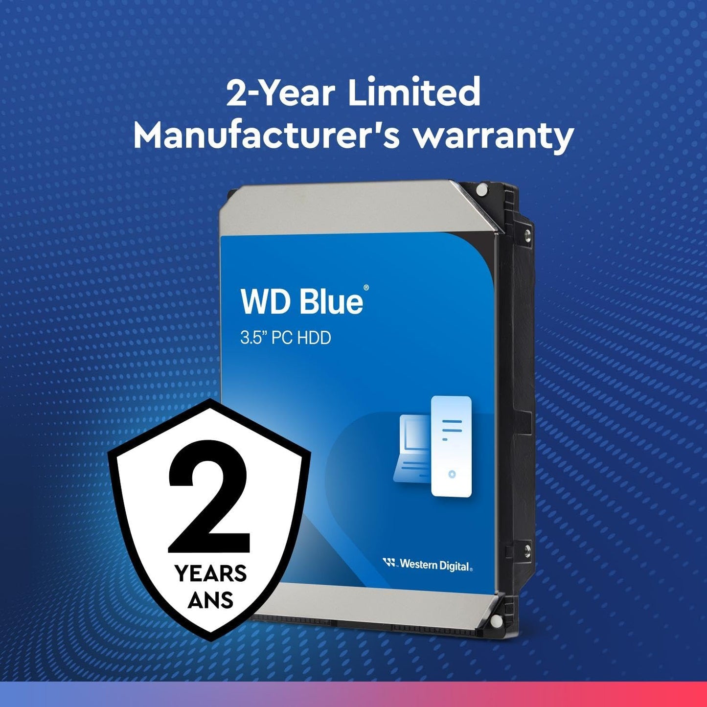 Western Digital WD40EZA 4TB Blue HDD 5400 RPM Renewed