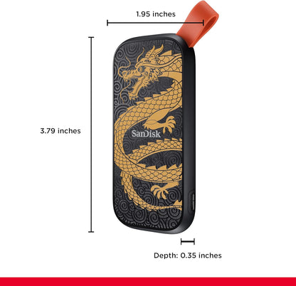 SanDisk SDSSDE30-1T00-GD25 1TB Portable SSD Dragon Edition USB-C