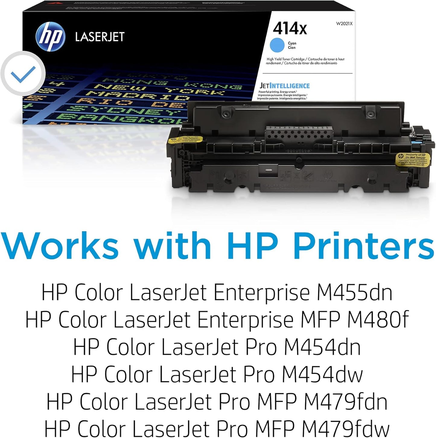 HP W2021X 414X Cyan High-Yield LaserJet Toner