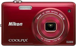 Nikon 26375 COOLPIX S5200 Red Wi-Fi Digital Camera