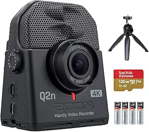 Zoom Q2n-4K Video Recorder Bundle: Tripod, microSD Card