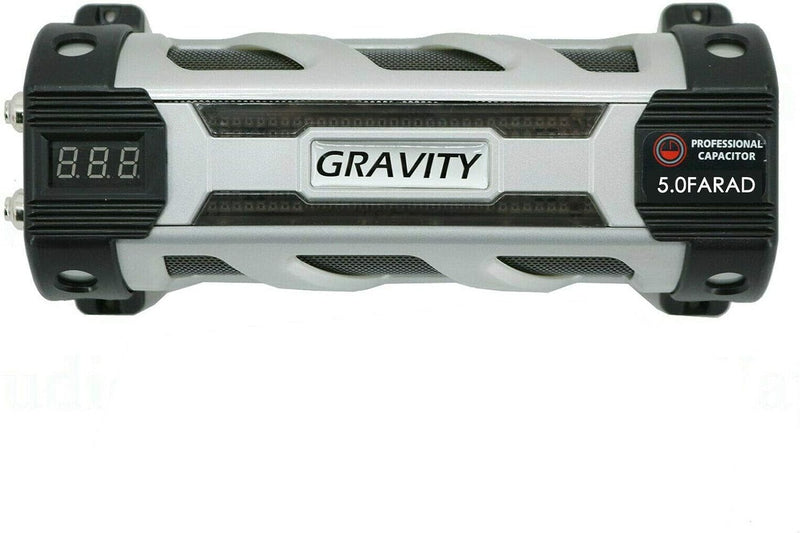 Gravity GR5.0 5 Farad Capacitor Car Audio Digital Display — main product image