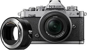 Nikon Z fc Silver Mirrorless Camera 16-50mm Lens Adapter