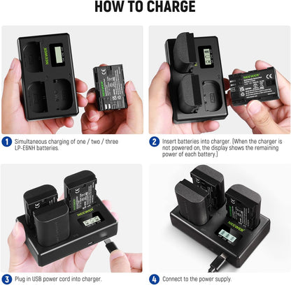 Neewer 10101015 LP-E6NH Battery Charger Kit
