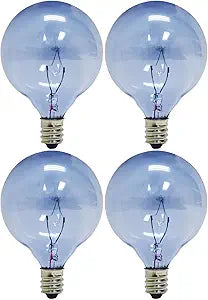 GE 383406 40W Reveal Clear Globe Light Bulbs 2-Pack