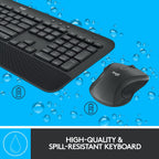 Logitech MK545 Advanced Wireless Keyboard and Mouse (Renewed)