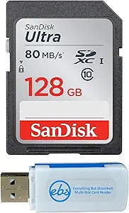 SanDisk 128GB SDXC Ultra Class 10 Memory Card Reader — main product image