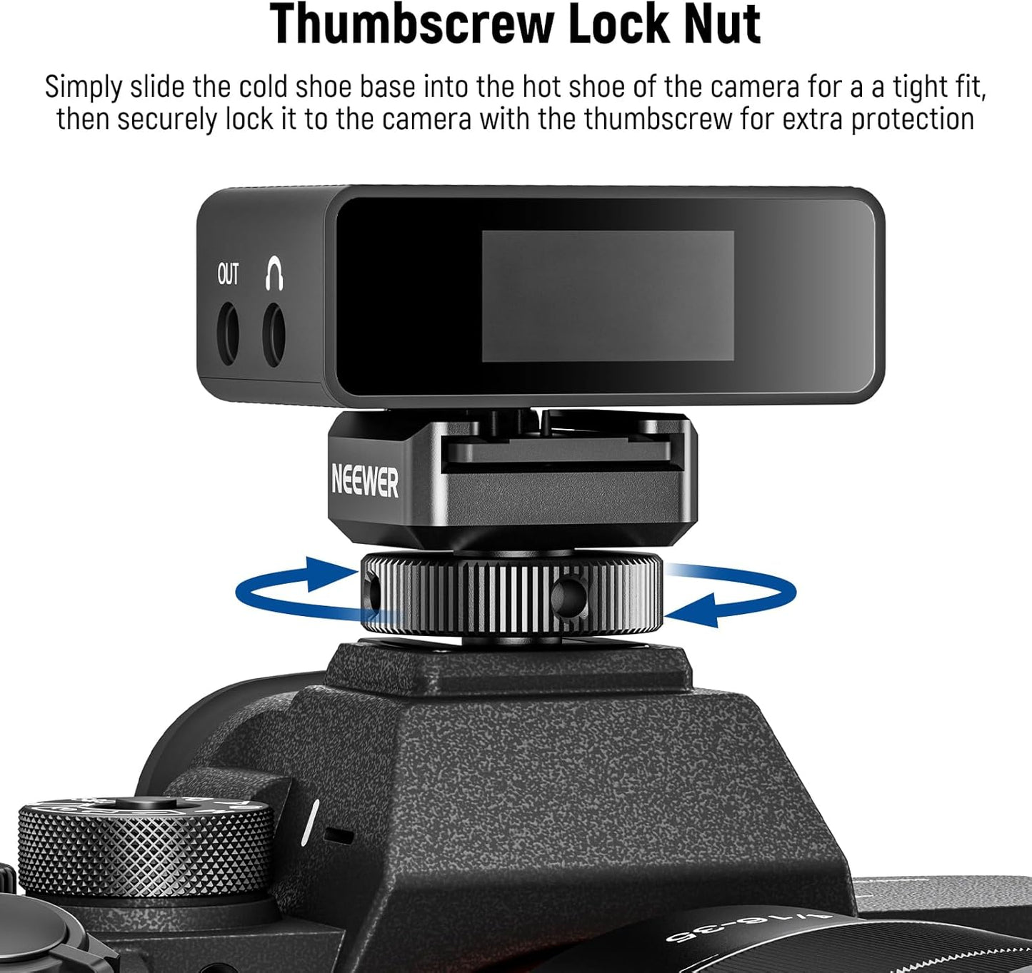 Neewer 10103114 Cold Shoe Mic Mount Adapters 2-Pack