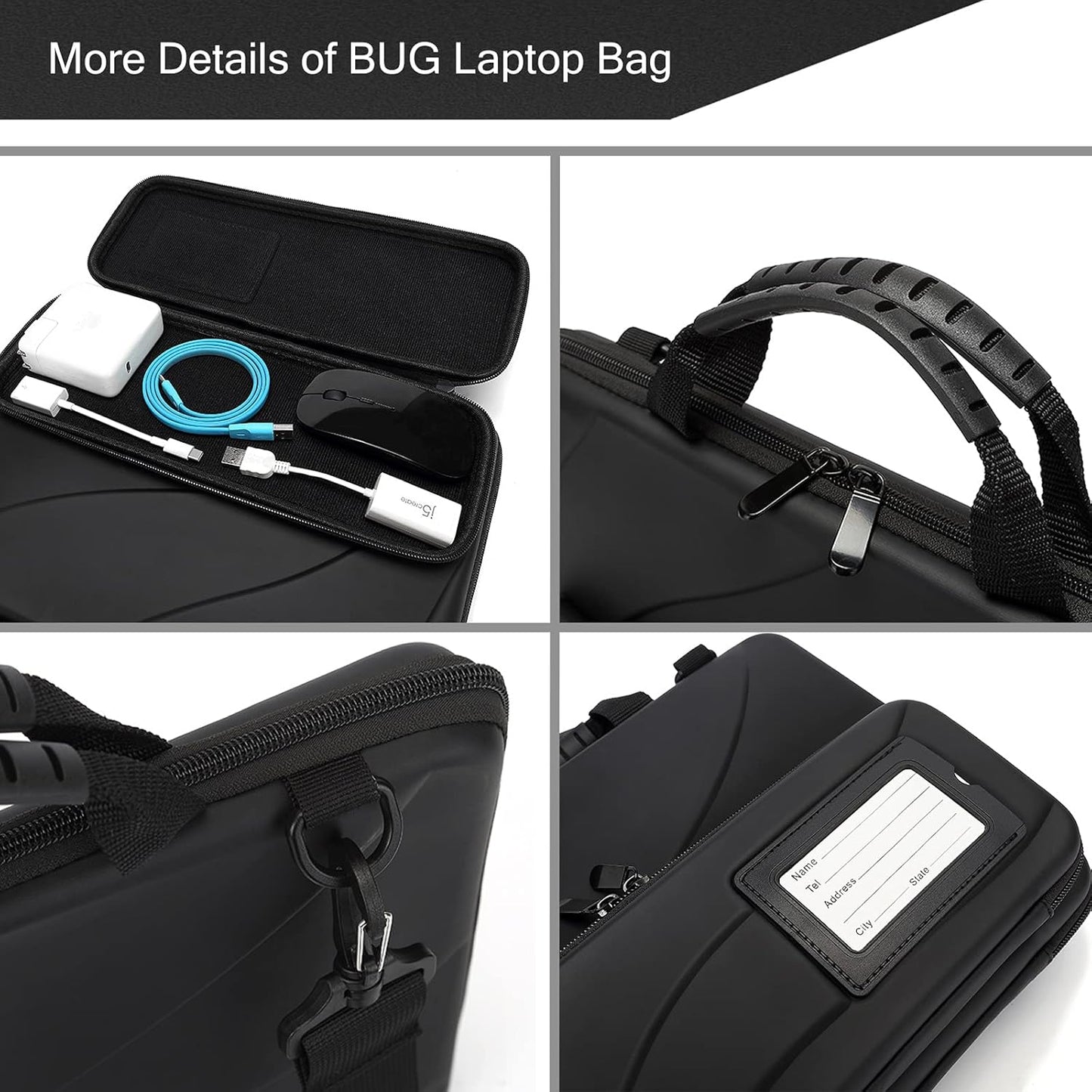 HP Laptop Case Hard Shell Bag Shoulder Strap