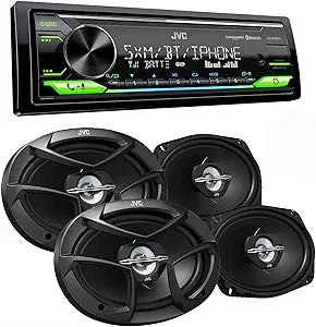 JVC KD-X370BTS Alexa Bluetooth Car Stereo Bundle — main product image