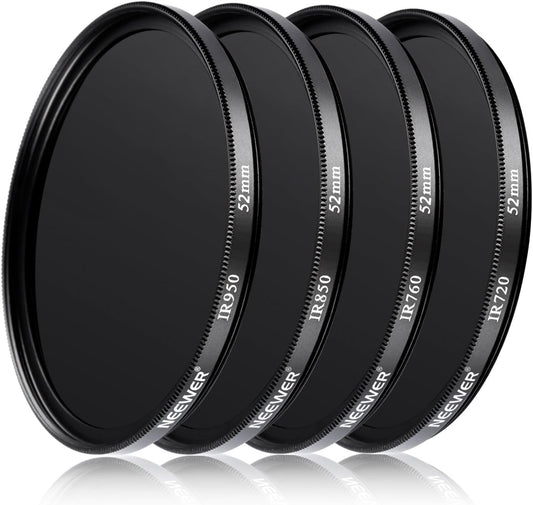 Neewer IR 52MM Infrared Filter Set IR720, IR760, IR850, IR950