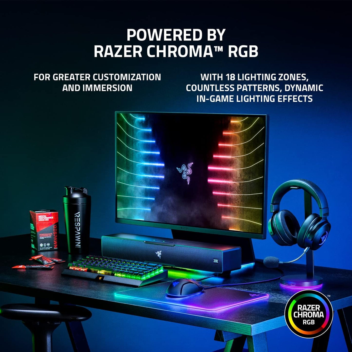 Razer RZ05-04160100 Leviathan V2 PC Gaming Soundbar with Subwoofer