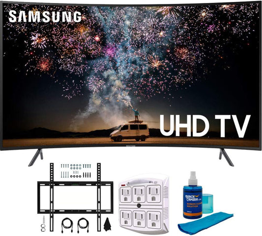Samsung UN65RU7300 65" Curved 4K UHD Smart TV Bundle