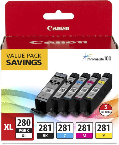 Canon 2021C007 PGI-280XL/CLI-281 5-Color Ink Pack