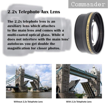 Canon EOS Rebel T7 Renewed DSLR Camera Bundle