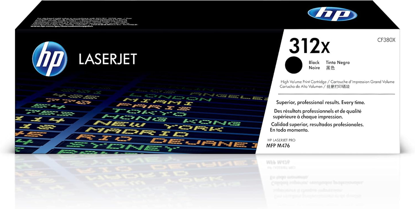 HP CF380X 312X Black High-Yield Toner Cartridge