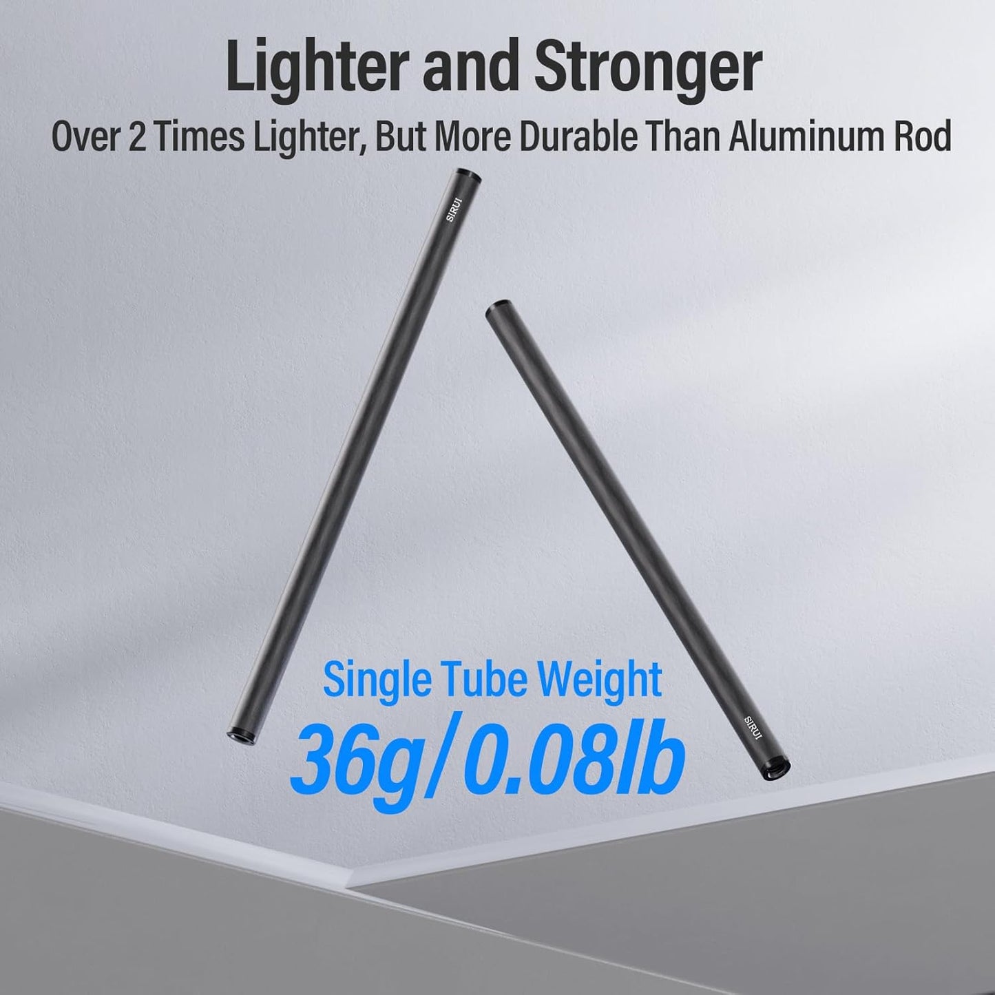 Sirui AM-CR300 15mm Carbon Fiber Rods 12inch Camera Rail