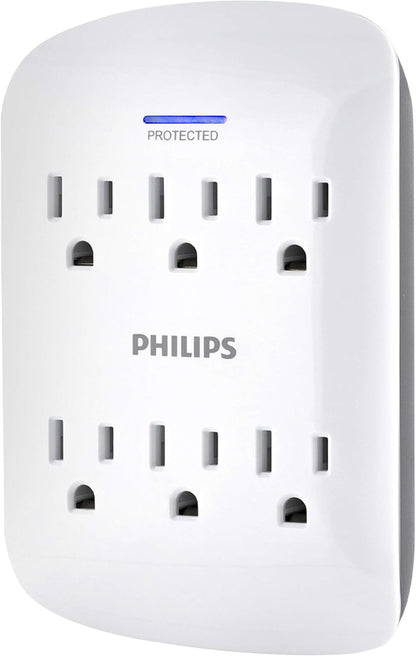 Philips SPP3461WA/37 6-Outlet Surge Protector 2-Pack