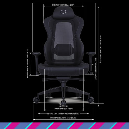 Cooler Master CMI-GCHYB1-BK Hybrid 1 Ergonomic Gaming Chair