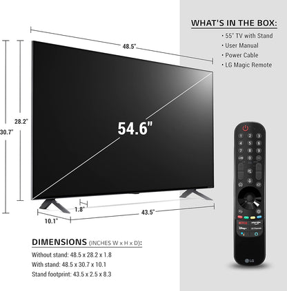 LG 55NANO90UPA 55" NanoCell 4K Smart TV (Renewed)
