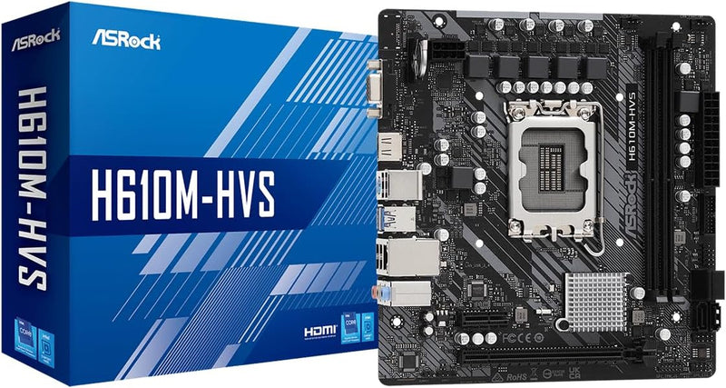ASRock H610M-HVS LGA 1700 DDR4 Micro ATX Motherboard — main product image