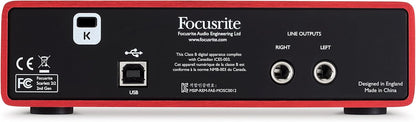 Focusrite AMS-SCARLETT-2I2-2ND-GEN USB Audio Interface Pro Tools (Renewed)
