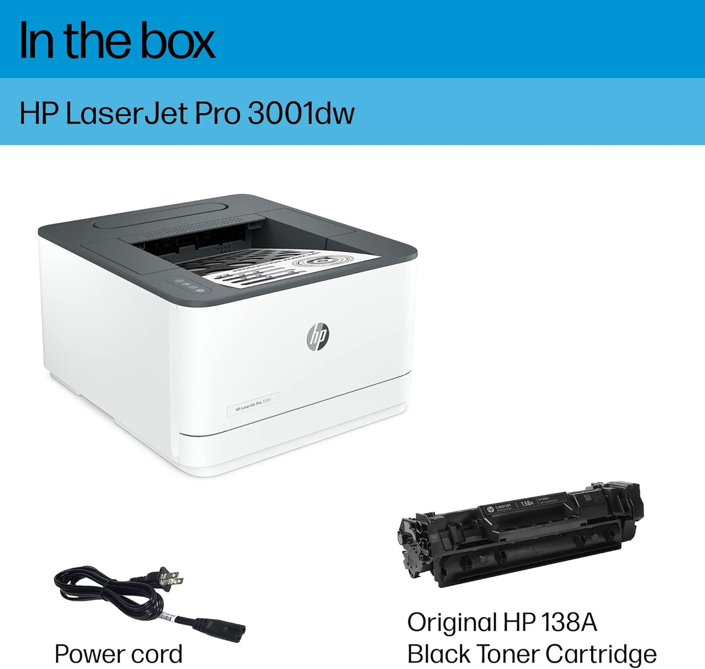 HP 3G65OF LaserJet Pro 3001dw Wireless Printer