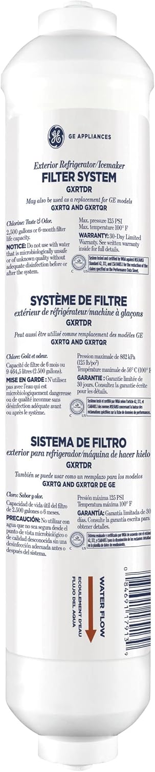GE GXRTDR Refrigerator Water Filter - Inline Icemaker System — main product image
