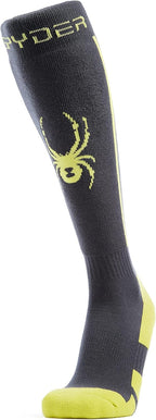 Spyder 198064 Sweep Mens Ski Socks, Ebony Citron, Medium