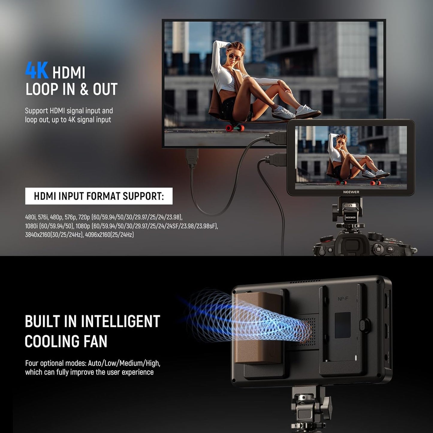 Neewer F700 7" Camera Field Monitor - 2000nit Touch Screen