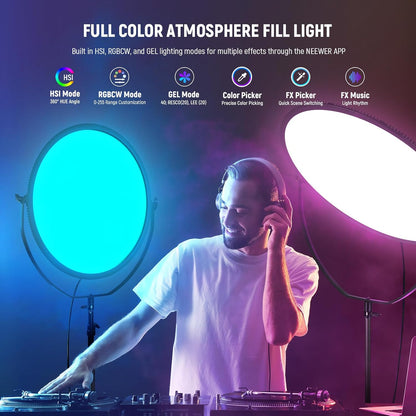 Neewer GR18C 18" RGB LED Video Light Panel