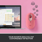 Logitech POP Mouse Heartbreaker Rose Wireless Emoji