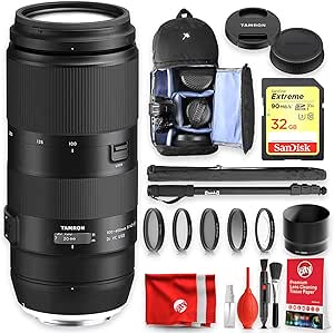 Tamron TM100400F45CNK1 100-400mm Canon Lens Bundle