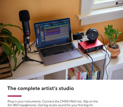 Focusrite AMS-SCARLETT-2I2-STU-4G: Scarlett 2i2 Studio 4th Gen Recording Bundle