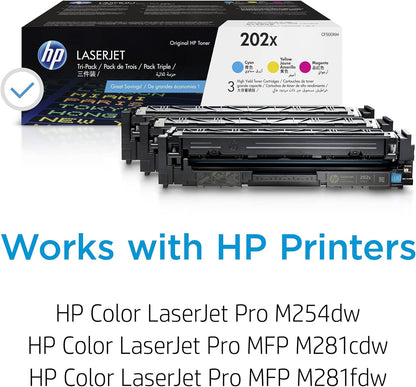 HP CF500XM 202X Cyan Magenta Yellow Toner 3-Pack