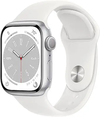 Apple Watch Series 8 41mm GPS Silver Aluminum White Band