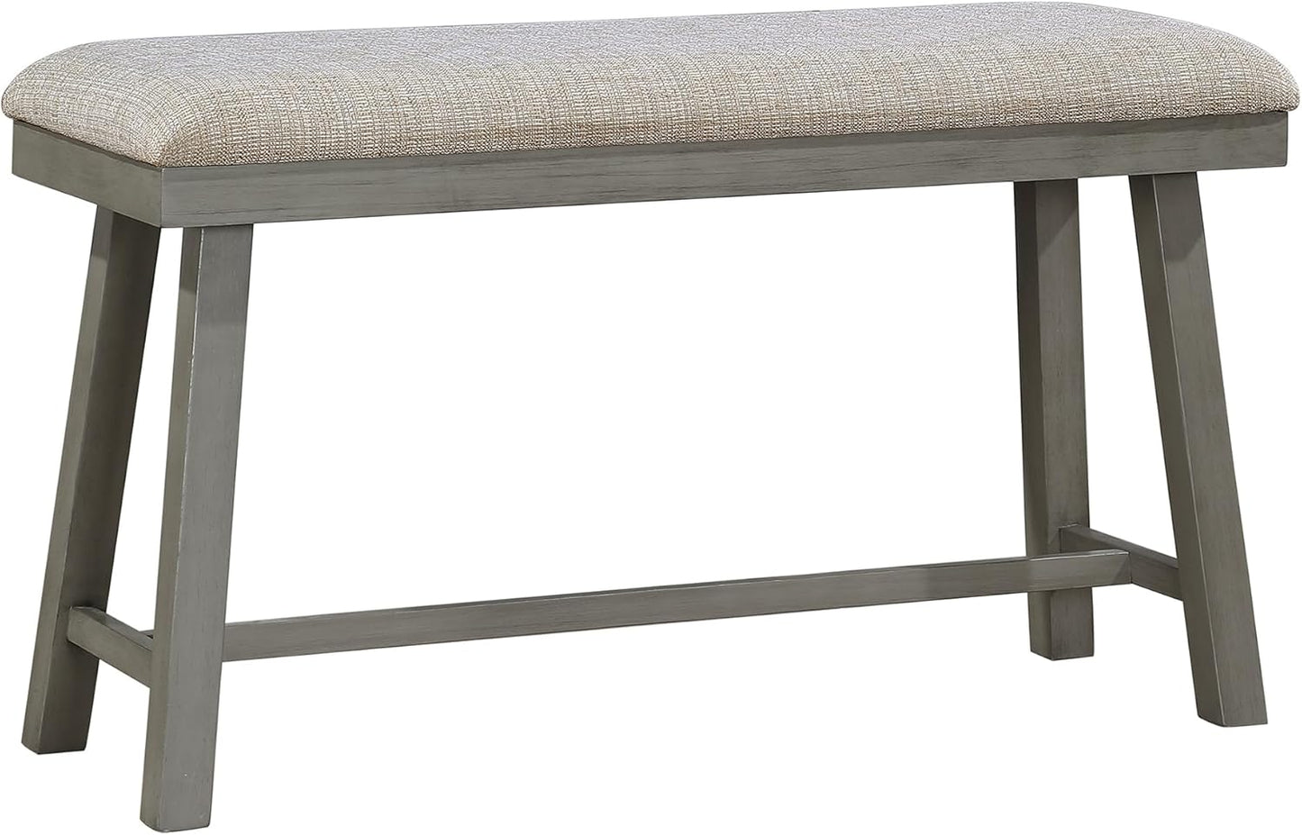 Lexicon 194840280576 Counter Height Dining Bench - Grey Padded Seat