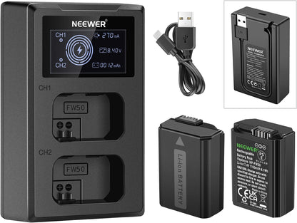 Neewer NP-FW50 Battery Charger Set Sony ZV-E10