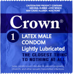 Crown CR-L-L-2100 Lubricated Latex Condoms - 50 Count Pack