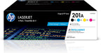 HP 201A Black Cyan Magenta Yellow Toner Cartridges 4-Pack