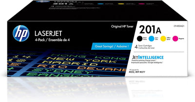 HP 201A Black Cyan Magenta Yellow Toner Cartridges 4-Pack