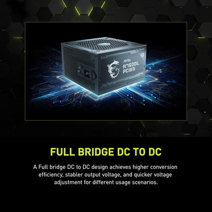 MSI MAG A750GL PCIE5 750W 80+ Gold ATX 3.1 PSU
