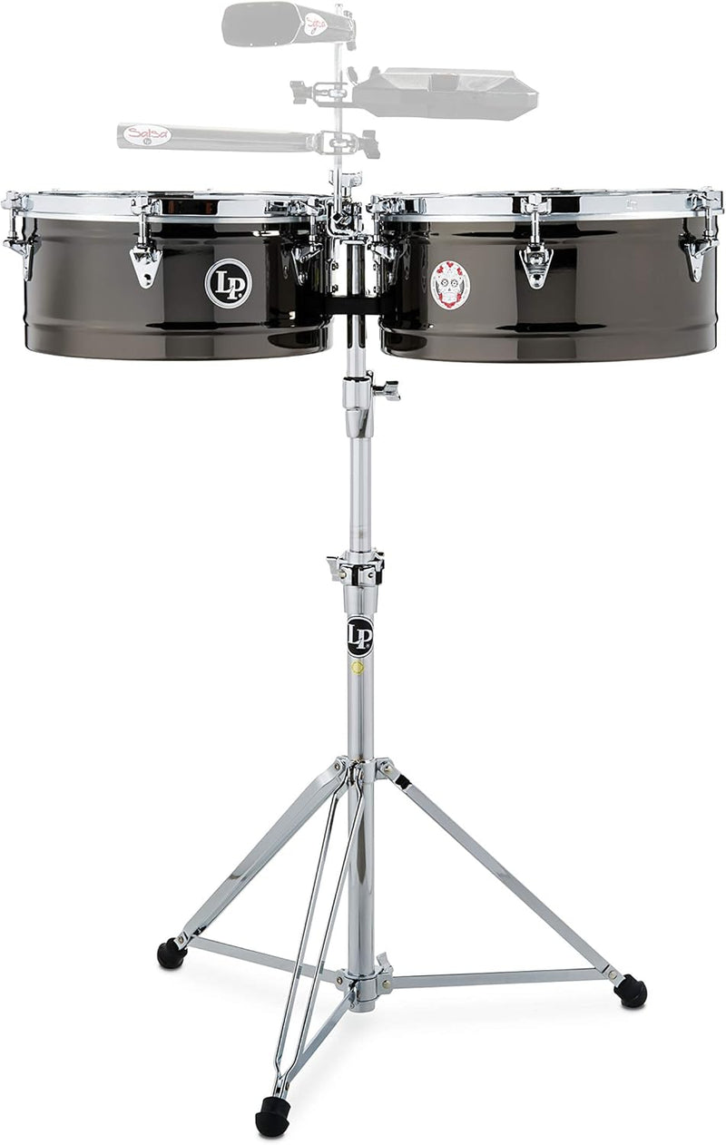 Latin Percussion LP1415-KP Karl Perazzo Black Nickel Timbales — main product image