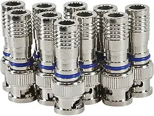 Monoprice 109910 RG-59 Male BNC Compression Connectors 10-Pack
