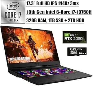 MSI GE75 RAIDER i7 RTX 2060 32GB RAM 1TB SSD Gaming Laptop