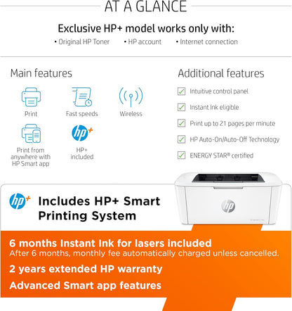 HP M110we LaserJet Wireless Printer HP+