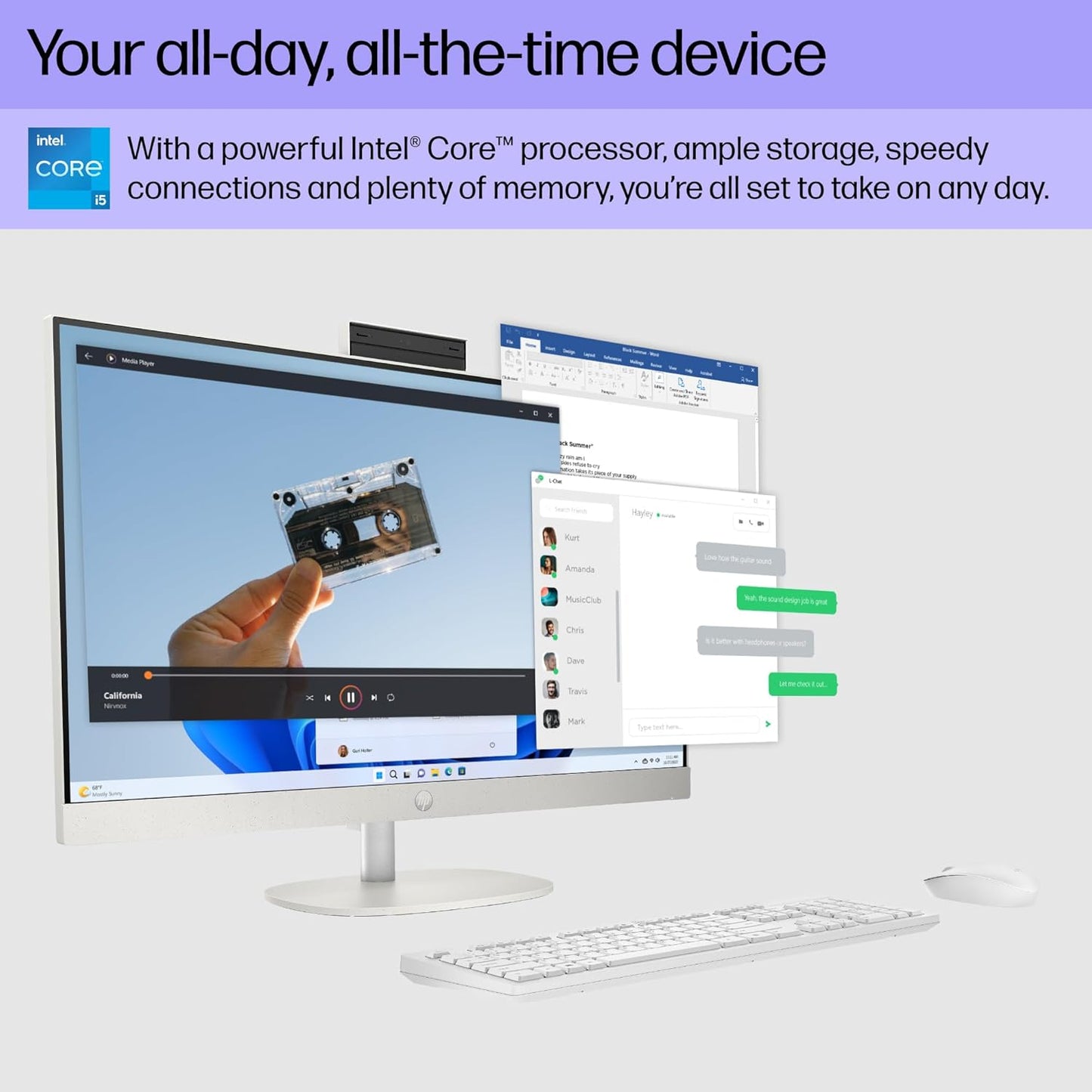 HP 7G9S3AA#ABA 27-inch All-in-One Desktop PC with Intel i5