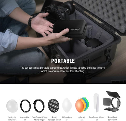 Neewer GM-M1 Round Head Flash Accessories Kit