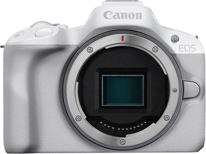 Canon 5812C002 EOS R50 White Mirrorless Vlogging Camera (Body Only)