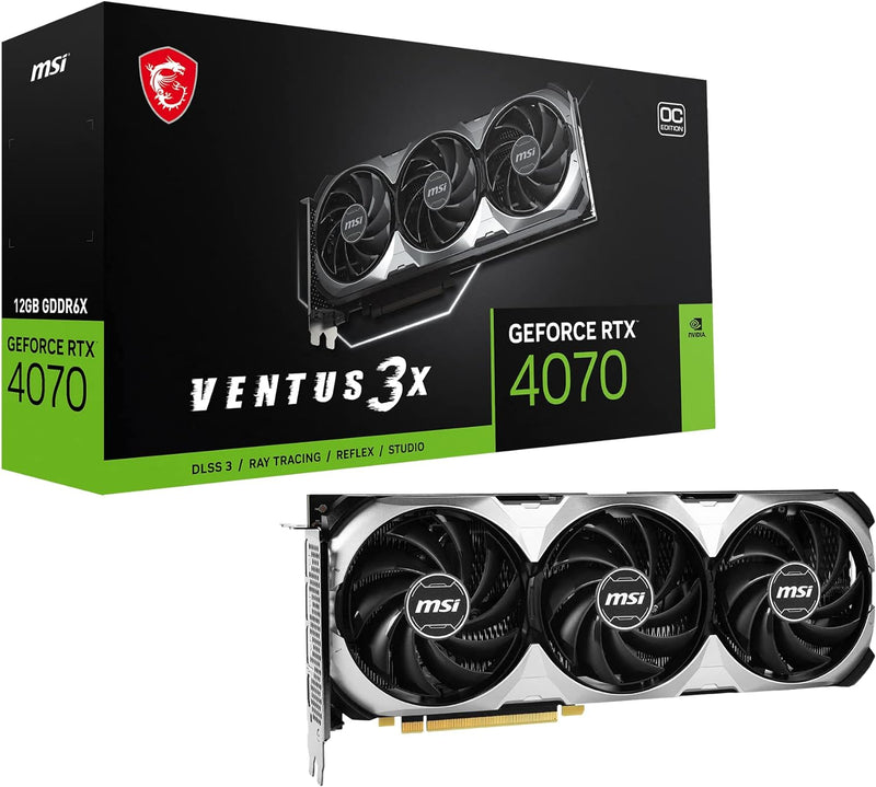 MSI GeForce RTX 4070 VENTUS 3X 12G OC Graphics Card — main product image